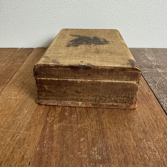 Antique Keepsake‎ Jewelry Box Brown Significant Wear Purchased 1884 Gifted 1906 - Picture 2 of 16